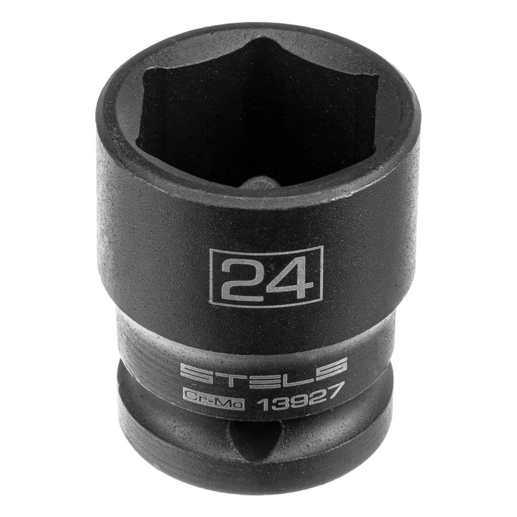 К-т ударни вложки, 6-стенни, 1/2" 10-24 мм 10бр.  STELS