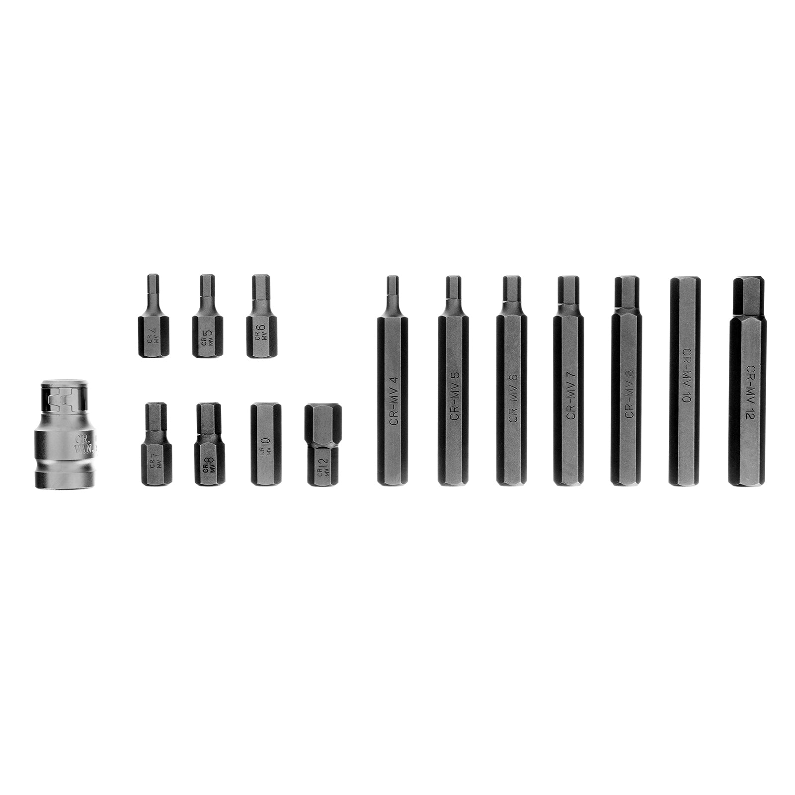 К-т битове HEX, шестостенна опашка 1/2'', CrV,10 мм, 15 бр.  STELS