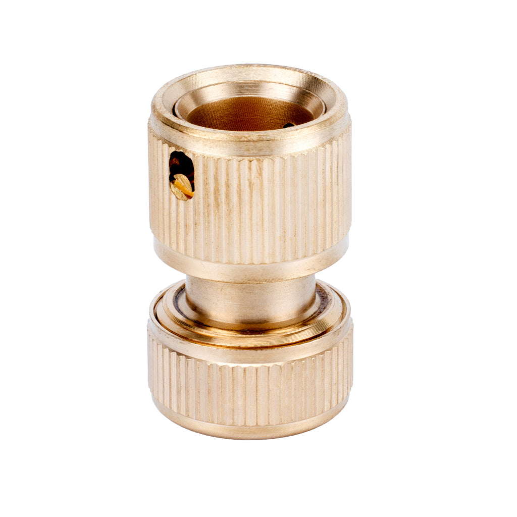 Съединител за маркуч 1/2", аквастоп, месингов Palisad