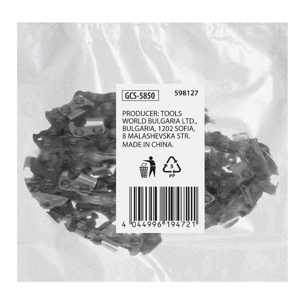 Верига за верижен трион GCS-5850, дълж. 50 см (20"), стъпка 0,325", дебел. 1,5 мм, 76 зъба// MTX