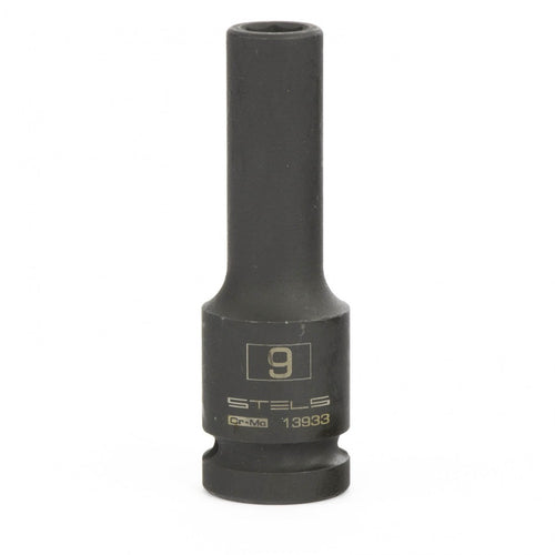 Вложка ударна, удължена, 6-стенна 9 мм, 1/2", CrMo Stels