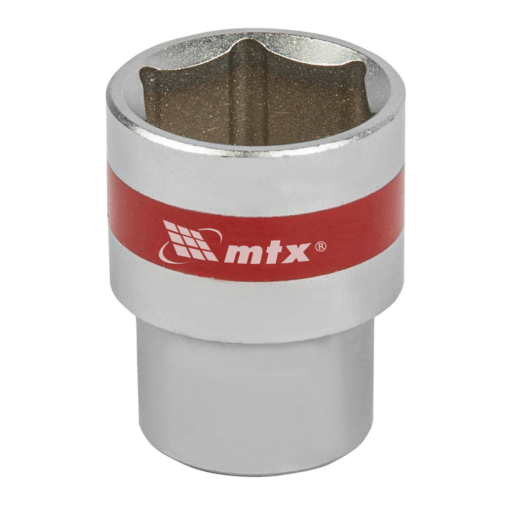Вложка, 1/2", 22 мм, шестостенна, CrV, хромирана MTX