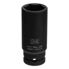 Вложка ударна, удължена, шестостенна 24 мм, 1/2", CrMo  STELS