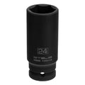 Вложка ударна, удължена, шестостенна 24 мм, 1/2", CrMo  STELS