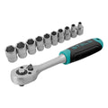 К-т вложки,  1/4", 4 - 13 мм, с тресчотка, CrV, 11 части  STELS