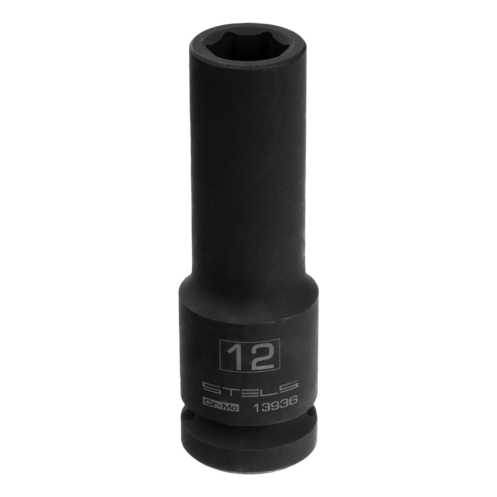 Вложка ударна, удължена, 6-стенна 12 мм, 1/2", CrMo  STELS