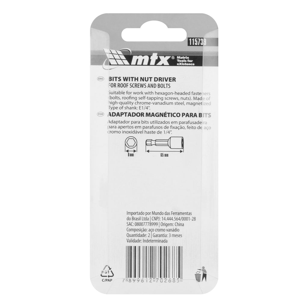 Битове с вложки 8x65 mm, 2 бр. MTX