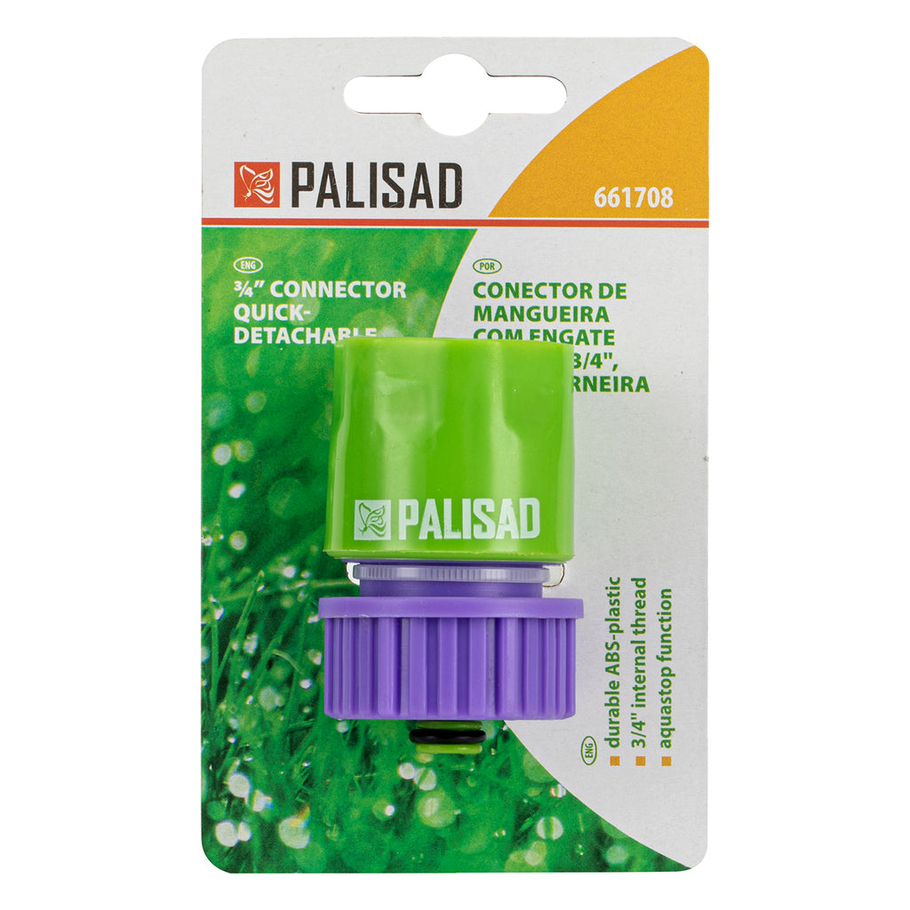 Съединител, вътрешна резба 3/4", аквастоп, пластмасов Palisad