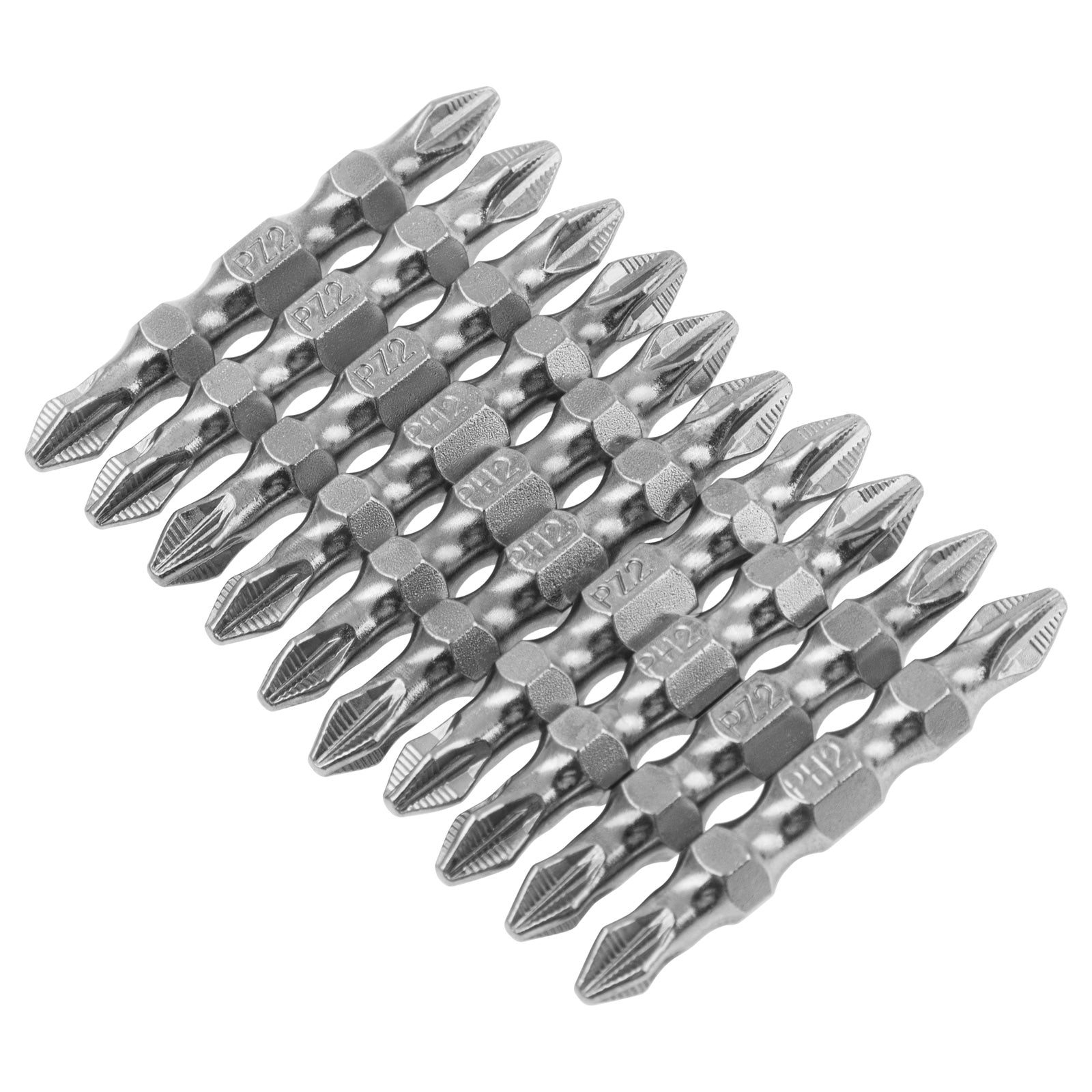 К-т битове двустранни, PH2-Pz2х45мм, стомана S2, 10бр. Gross