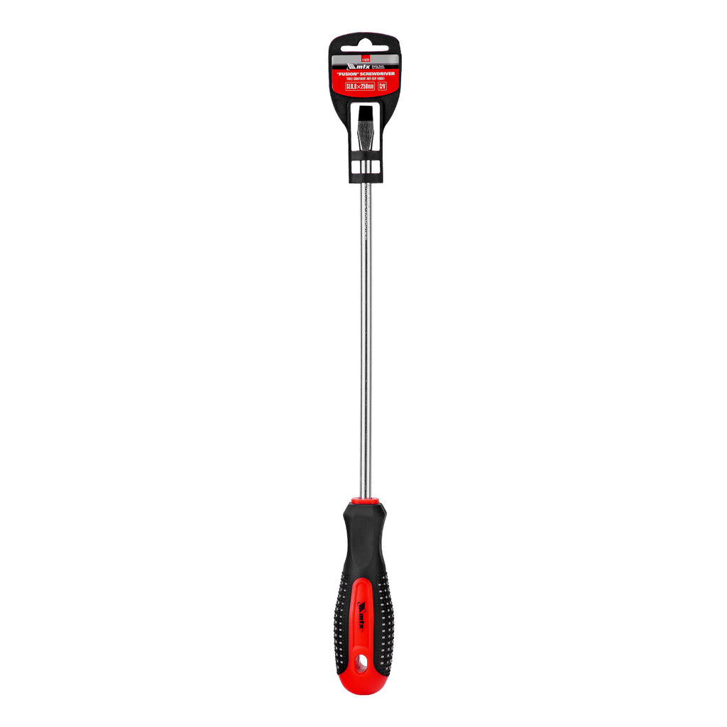 Отвертка Fusion, SL8,0 х 250 мм, трикомпонентна дръжка "anti slip" MTX