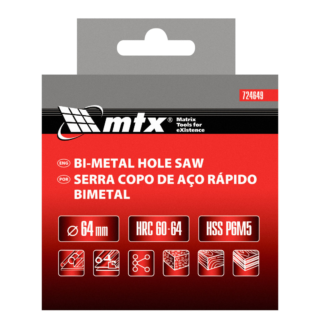 Боркорона Bimetal, 64 мм MTX
