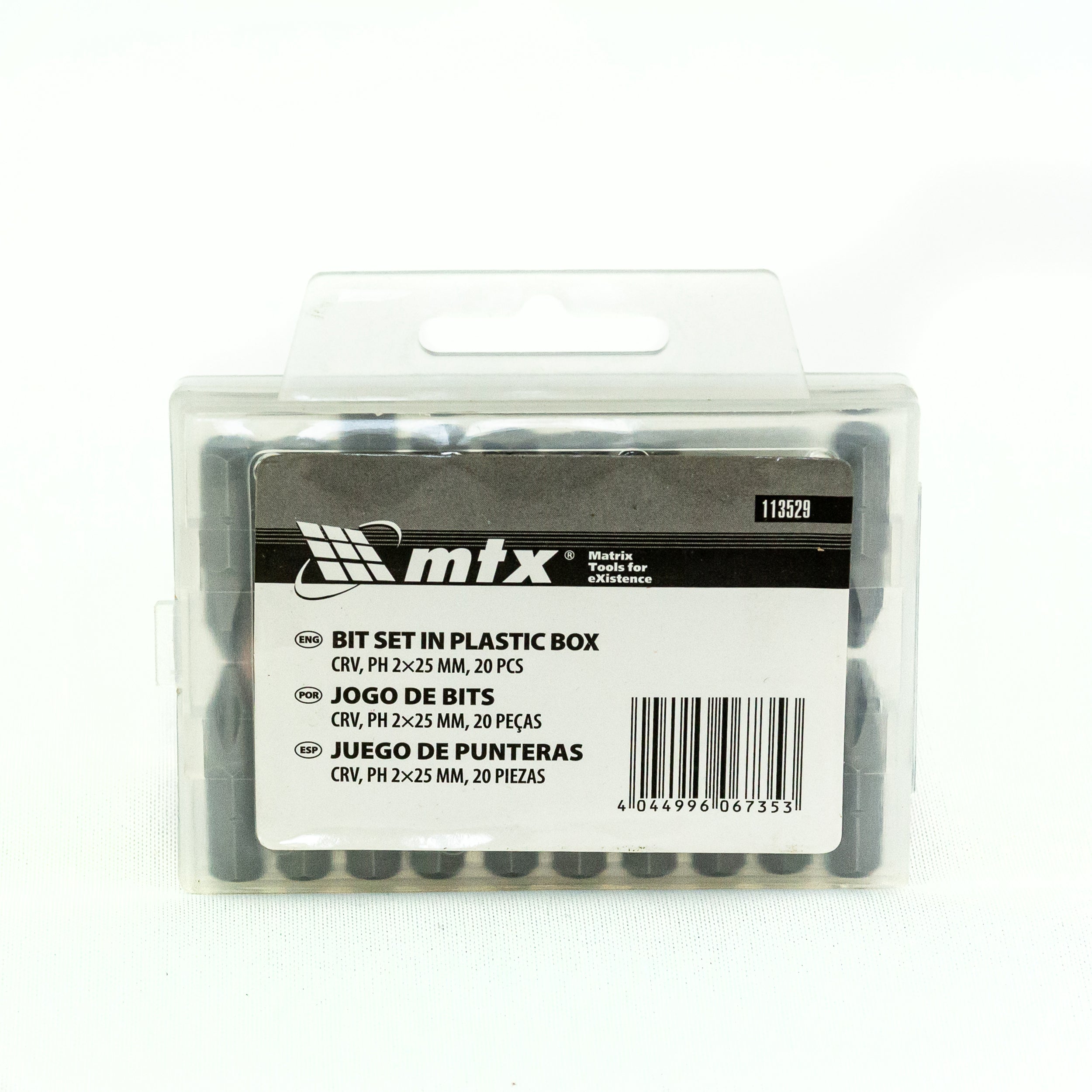 К-т битове PH2 х 25 мм, 20 бр., CRV стомана, в пластмасова кутия MTX
