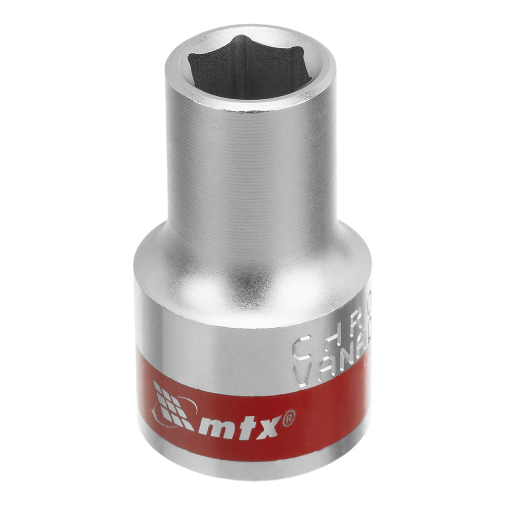 Вложка, 1/2", 10 мм, шестостенна, CrV, хромирана MTX