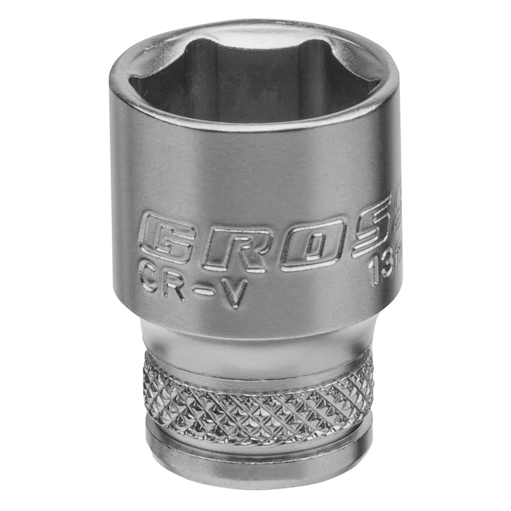 Вложки комплект, 12 броя, 1/4", CrV, с тресчотка 120 зъба// Gross