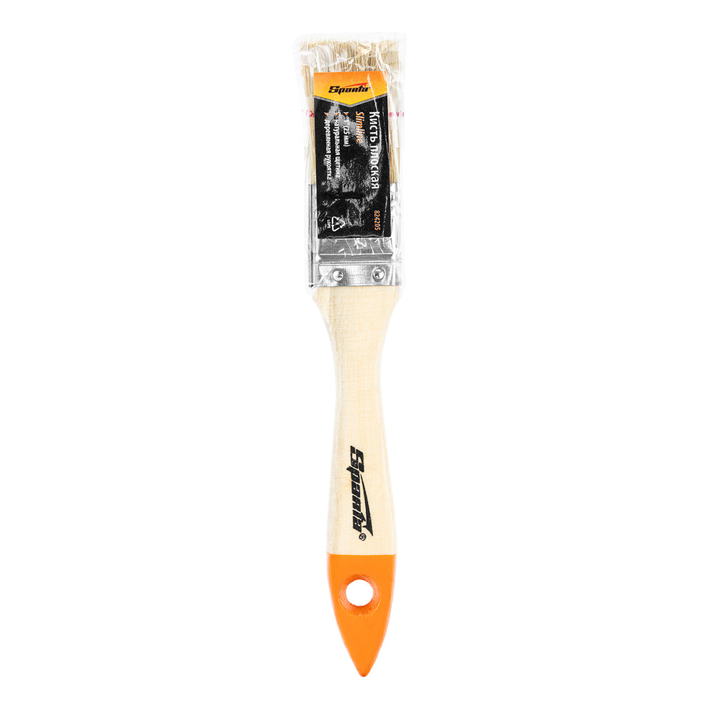 Четка плоска Slimline 1", естествен косъм, дървена дръжка SPARTA