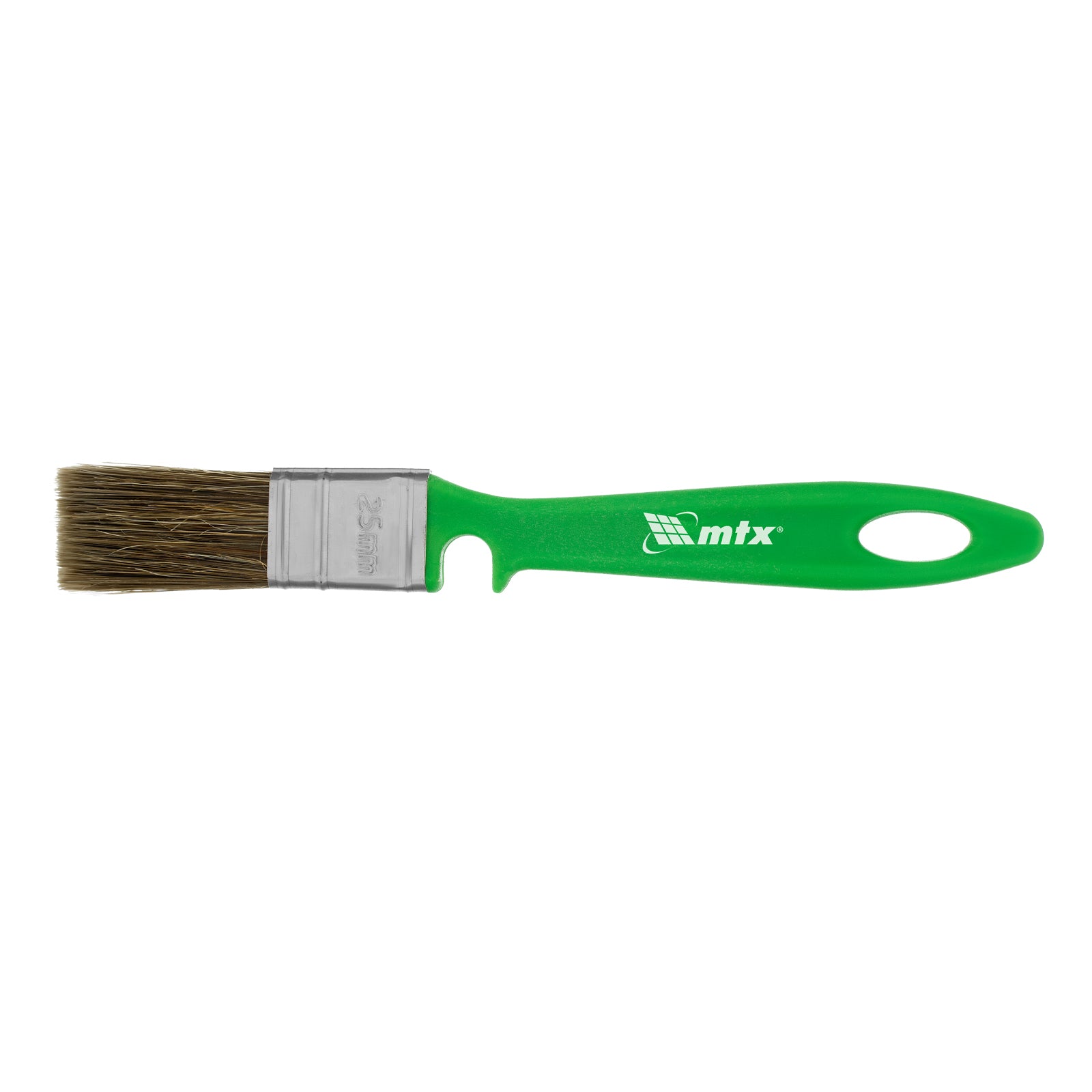 Четка плоска за дървообработване, 25x10 мм, смесен косъм, пластмасова дръжка MTX