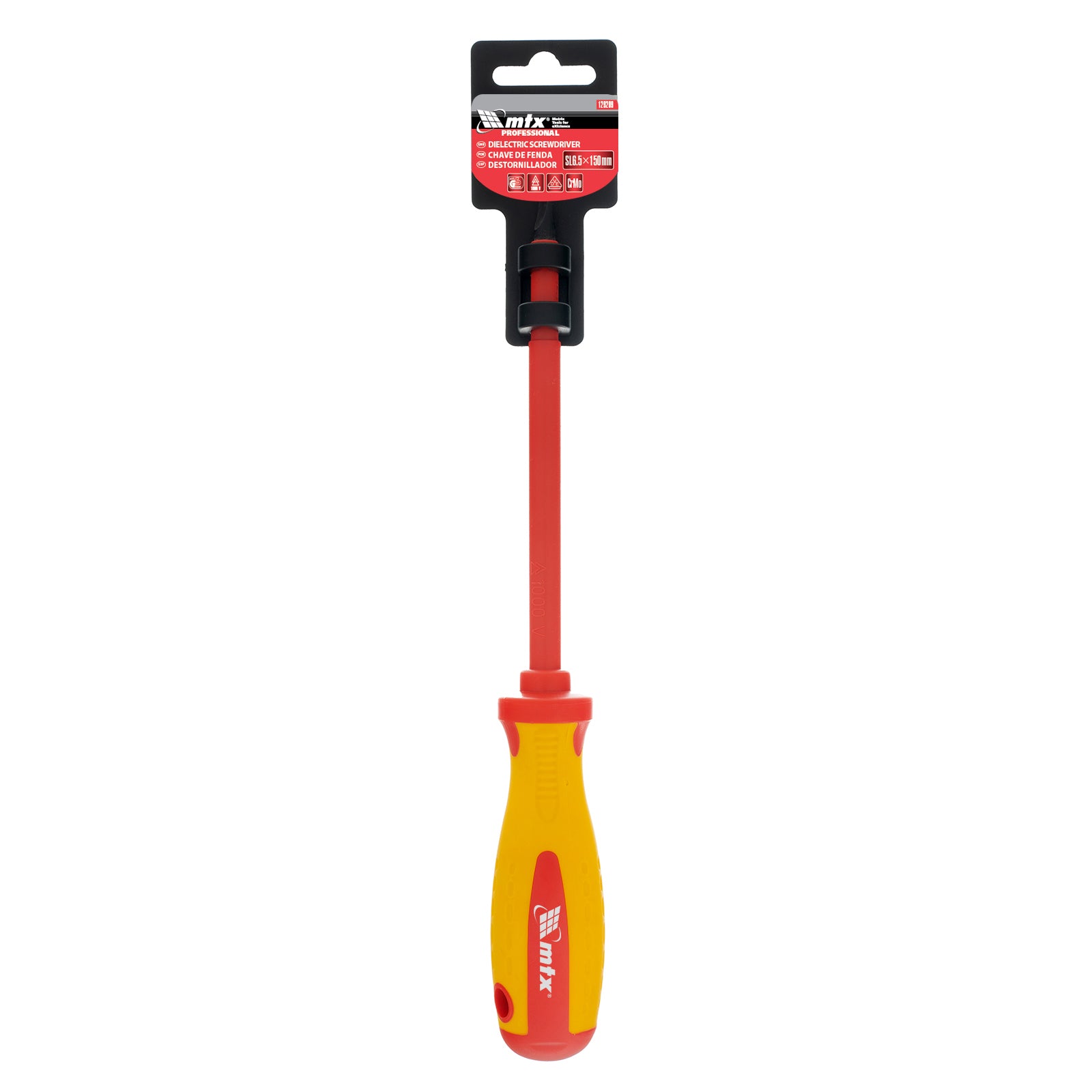 Отвертка Insulated, SL6,5 х 150 мм, CrMo, до 1000 V, двукомпонентна дръжка MTX
