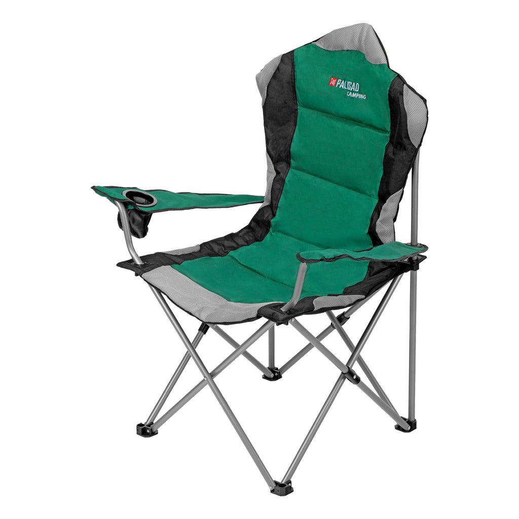 Стол с подлакътници, сгъваем, поставка за чаша, 60х60х110/92 см, Camping Palisad
