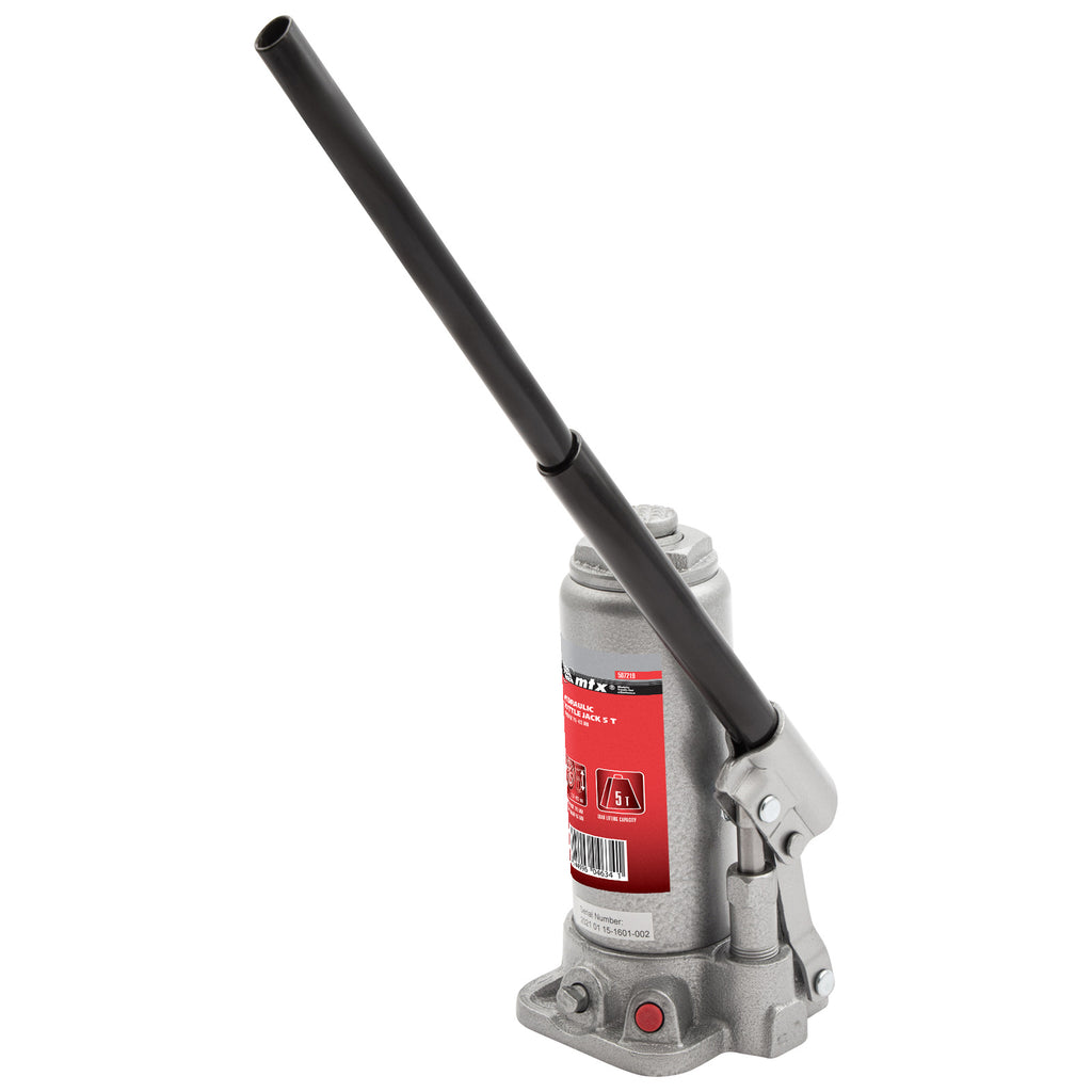 Крик хидравличен тип "бутилка", 5 t, височина на повдигане 216-413 mm MTX MASTER