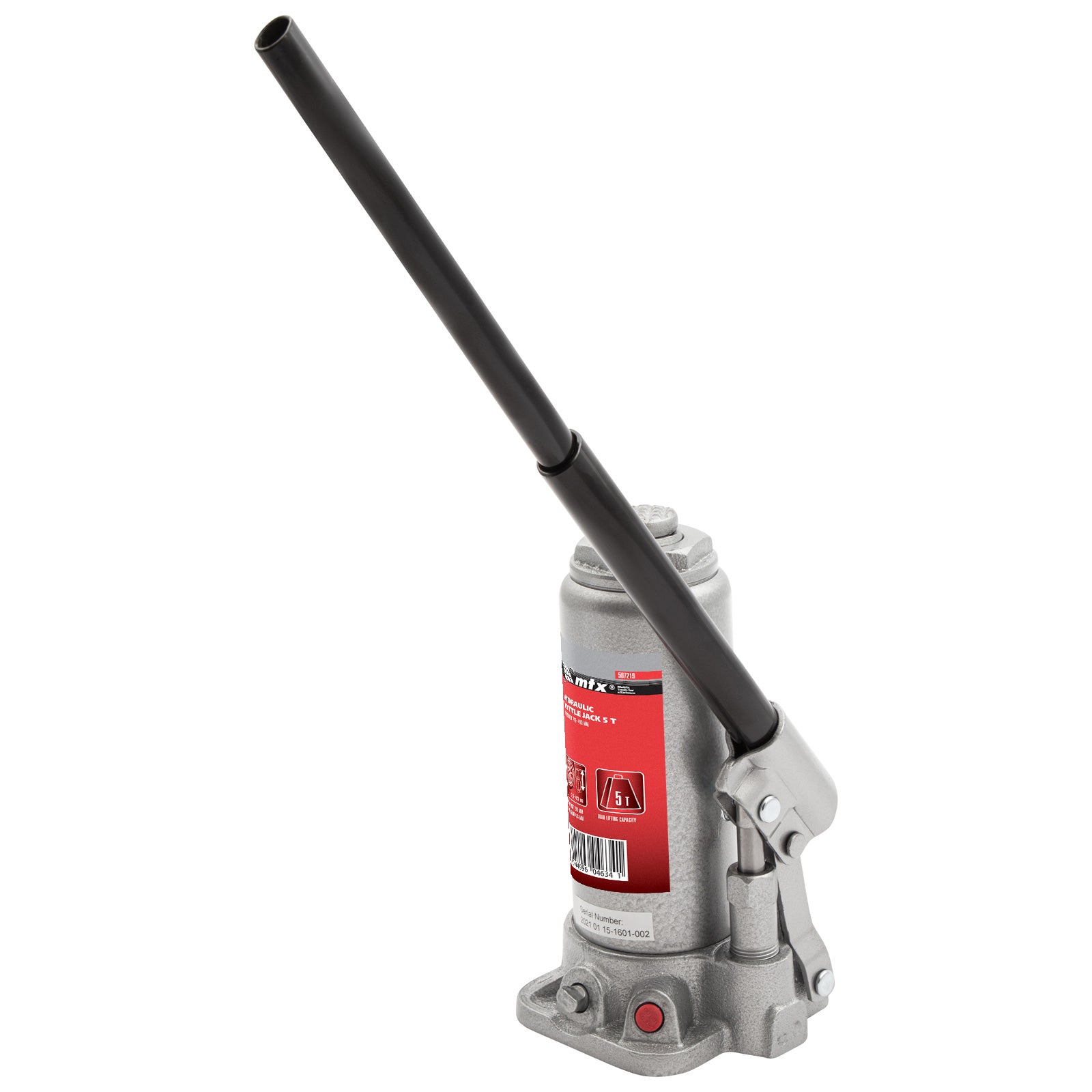 Крик хидравличен тип "бутилка", 5 t, височина на повдигане 216-413 mm MTX MASTER