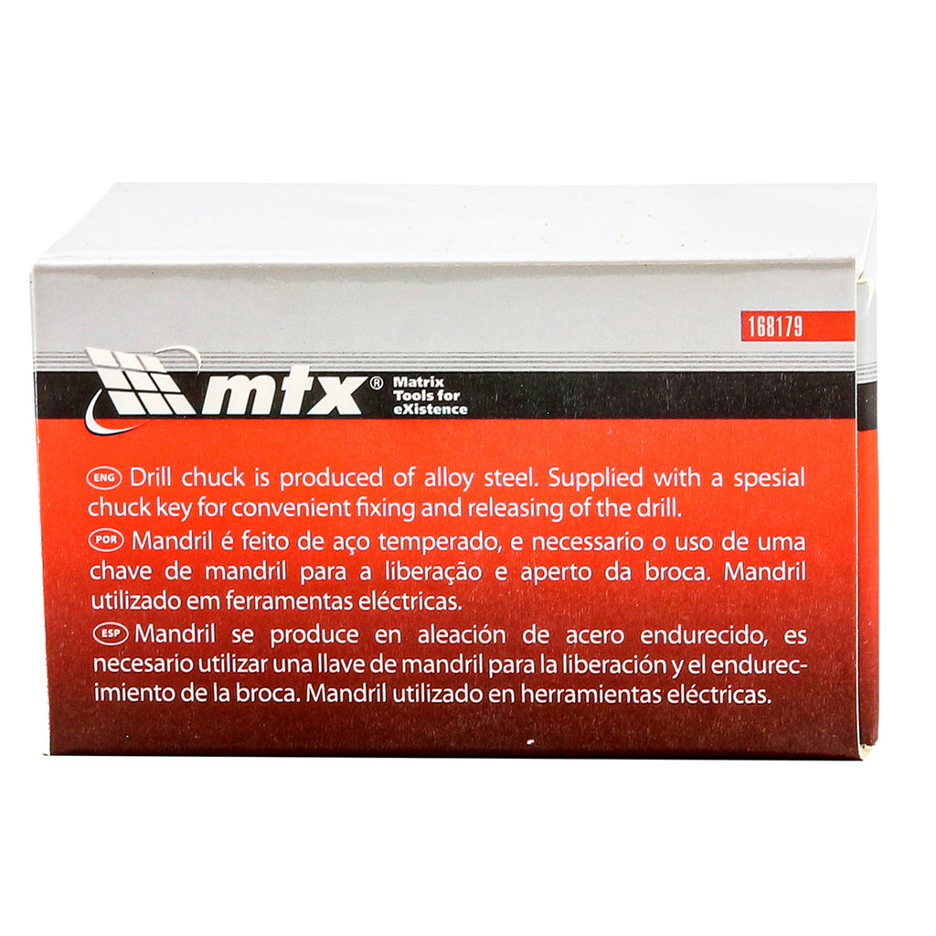 Патронник за бормашина, с ключ, 1,5-13 мм, 1/2" MTX