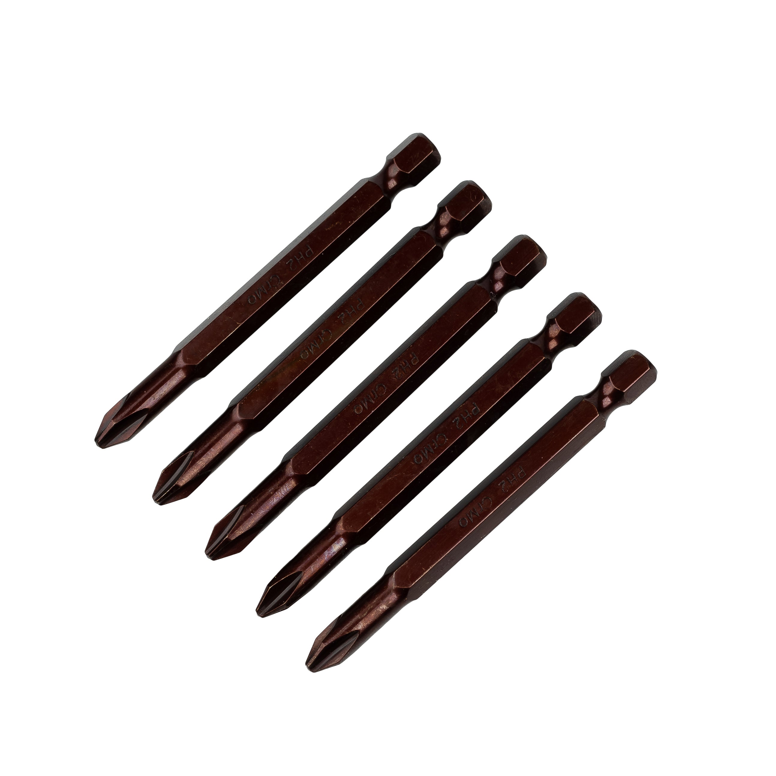 К-т битове PH2 1/4, 5 x 75 мм, стомана S2, CrV, 5 бр.  MTX