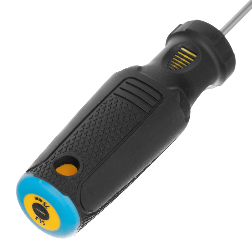 Отвертка SL3х75, S2, трикомпонентна дръжка DENZEL
