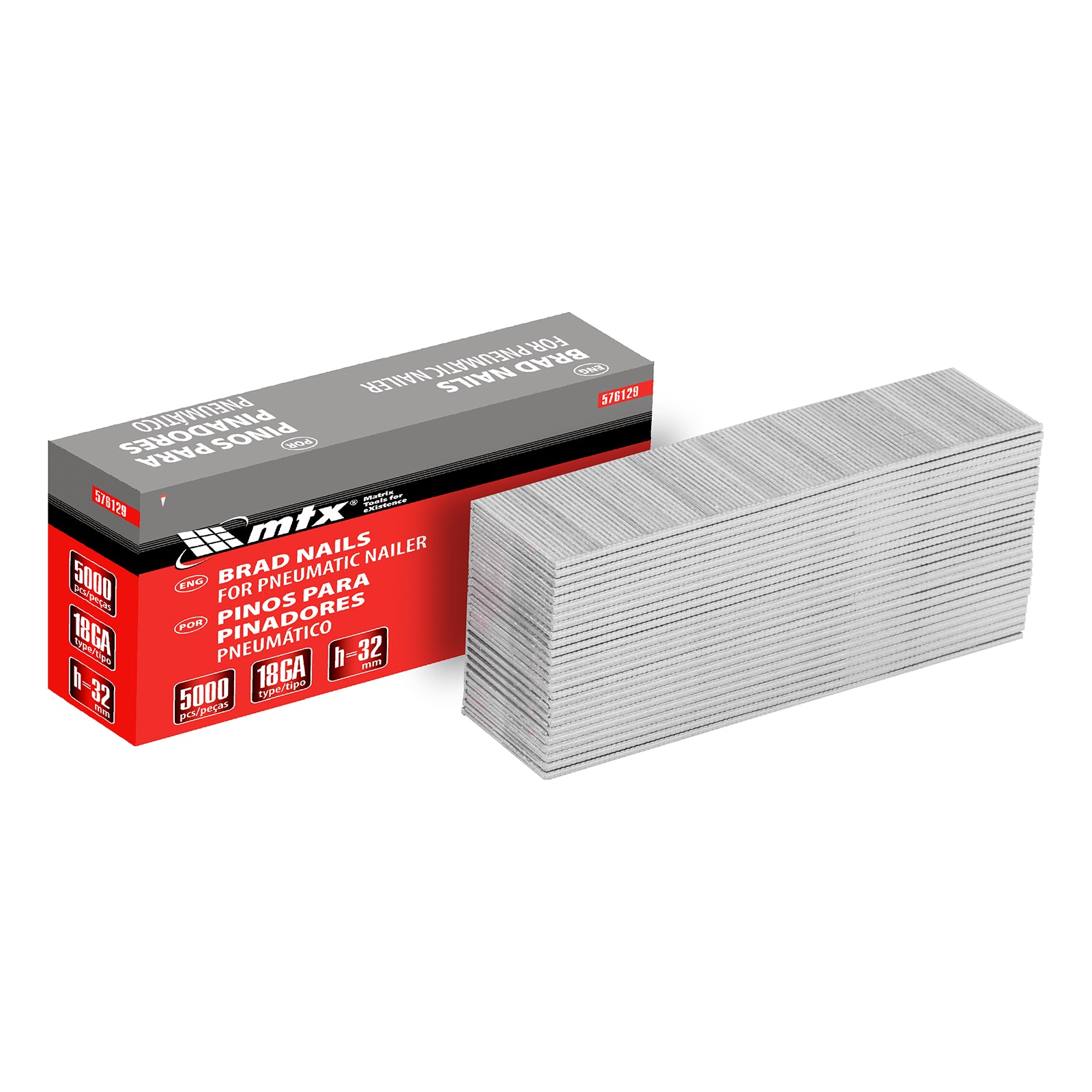 Пирони за такер пневматичен, дължина 32 мм, ширина 1,25 мм, дебелина 1 мм, 5000 бр. MTX