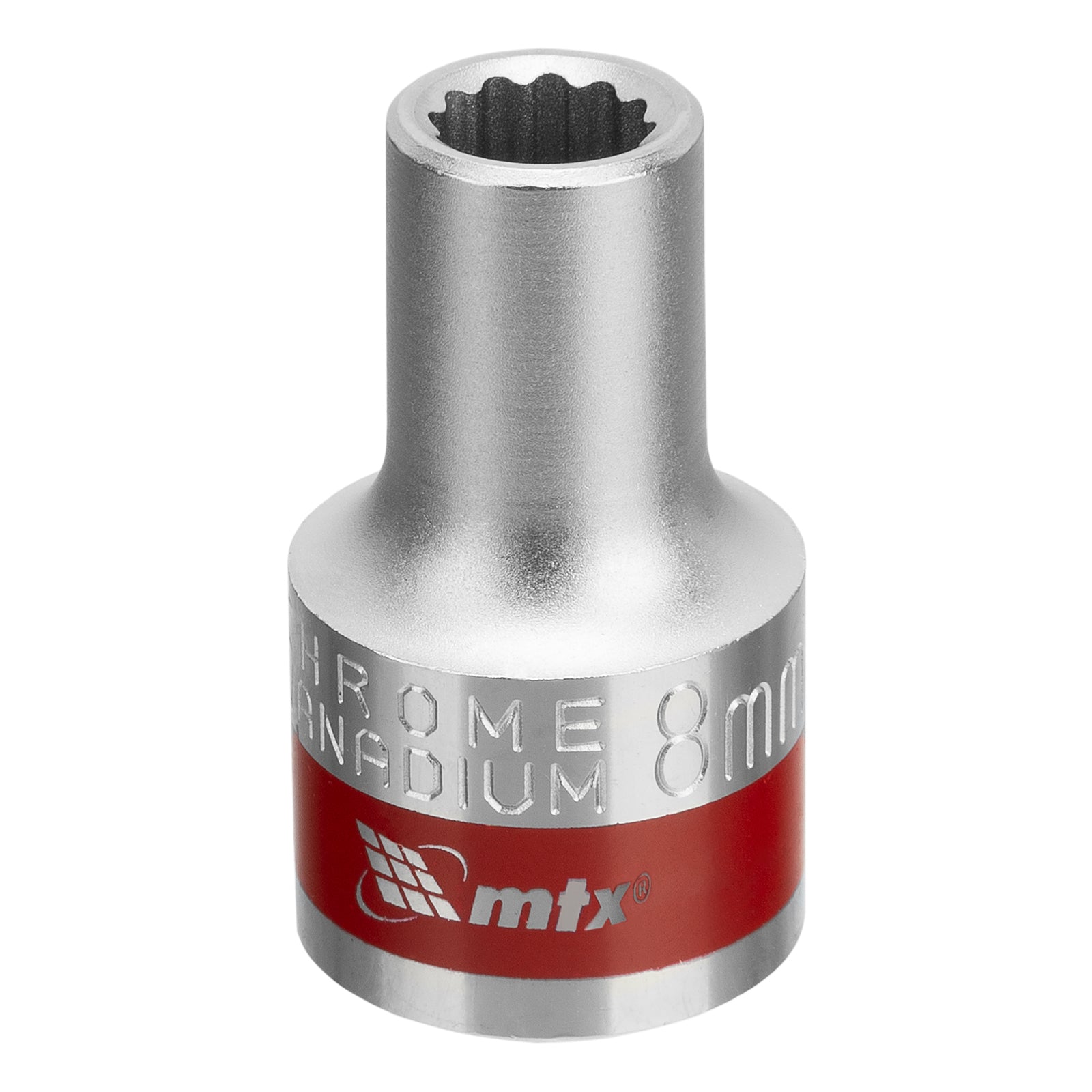 Вложка, 1/2",  8 мм, 12-стенна, CrV, хромирана MTX