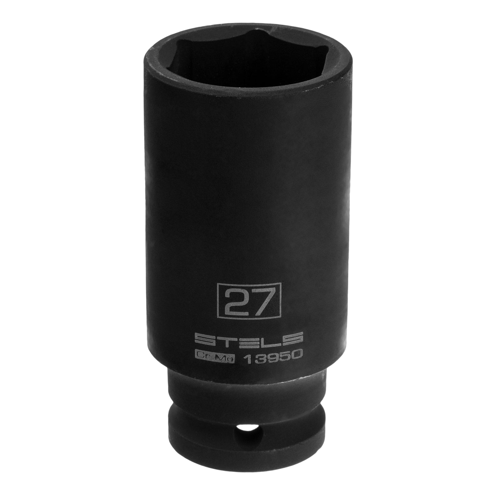 Вложка ударна, удължена, шестостенна 27 мм, 1/2", CrMo  STELS