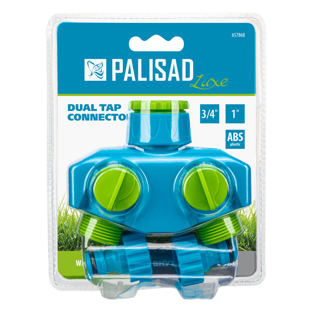 Съединител, двуканален, с вътрешна резба 1/2"-1", LUXE PALISAD