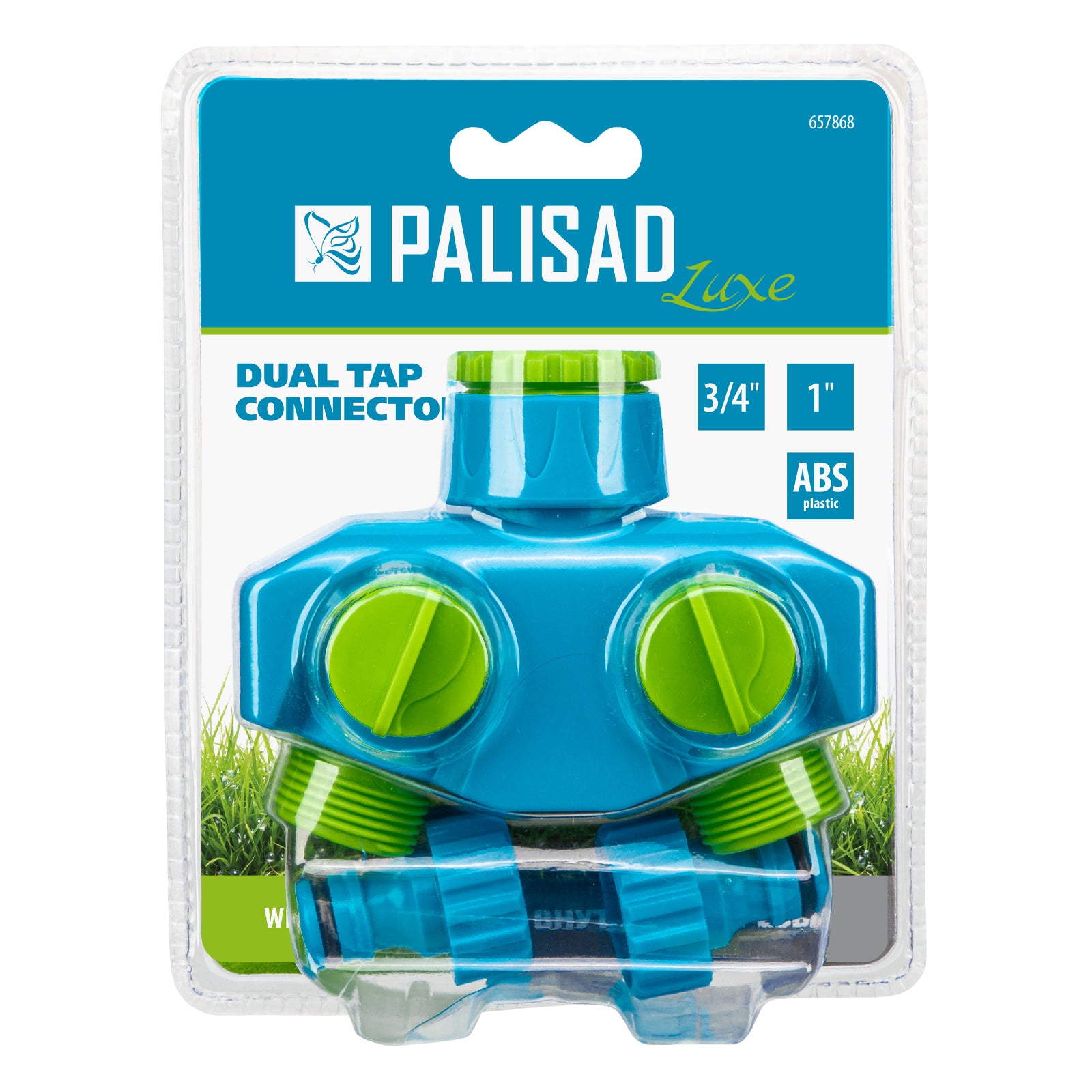 Съединител, двуканален, с вътрешна резба 1/2"-1", LUXE PALISAD