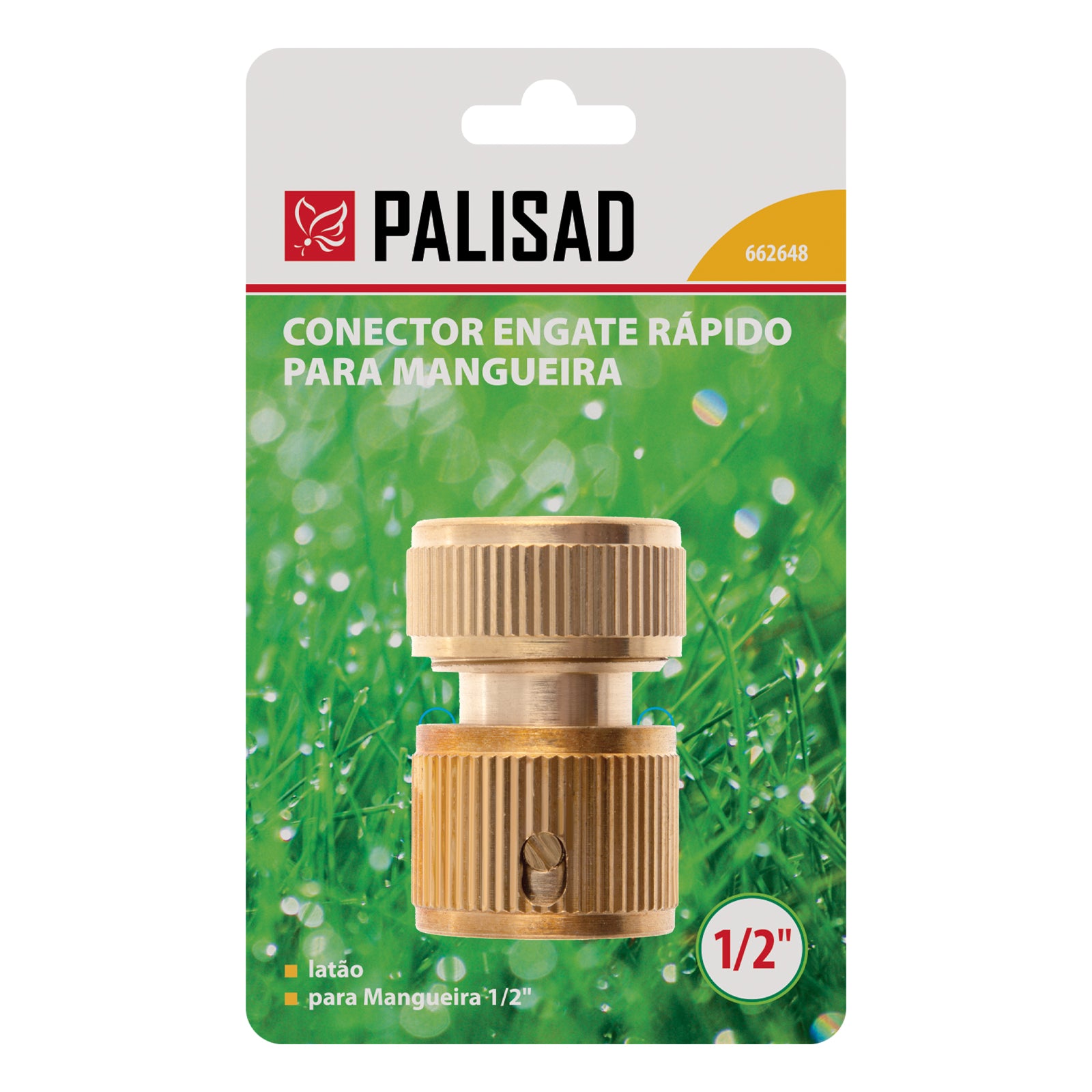 Съединител за маркуч, бърза връзка 1/2", месингов Palisad