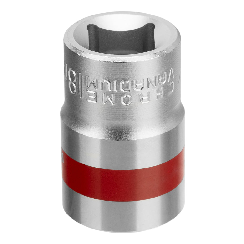Вложка, 1/2", 18 мм, шестостенна, CrV, хромирана MTX