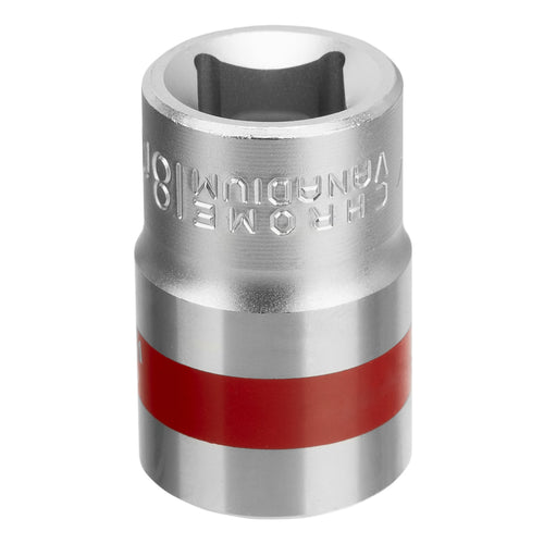 Вложка, 1/2", 18 мм, шестостенна, CrV, хромирана MTX