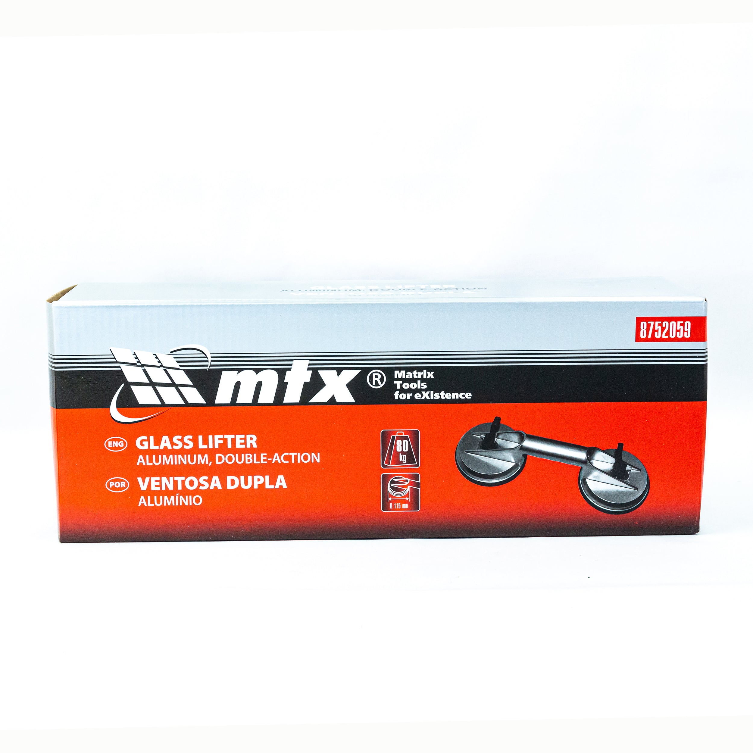 Лапа за стъкло вакуумна, алуминиева, двойна MTX