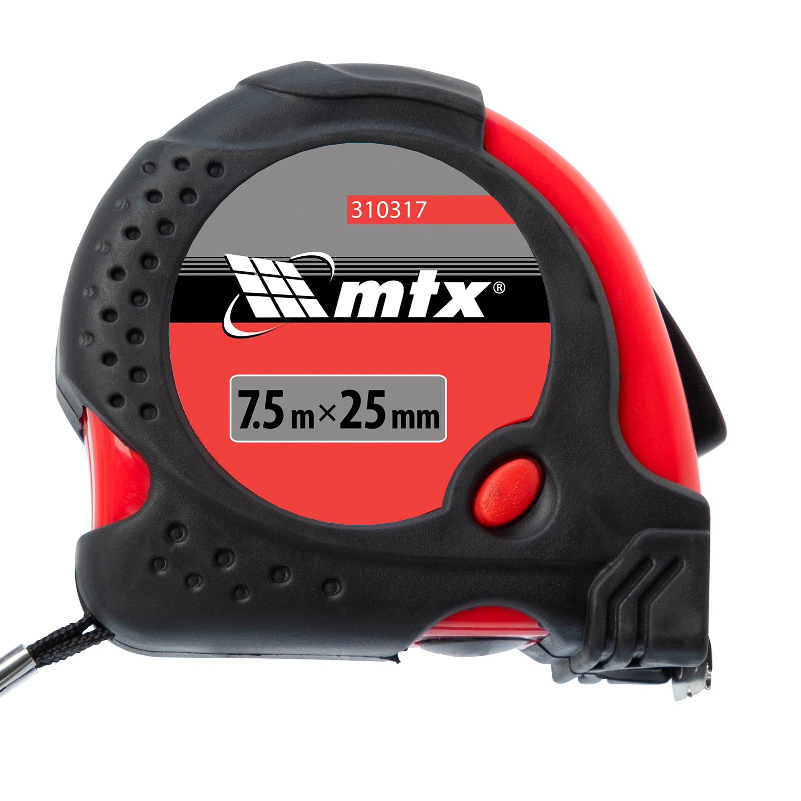 Ролетка Status magnet fixation, 7,5 м х 25 мм, гумиран корпус, магнитен накрайник, СЕ MTX