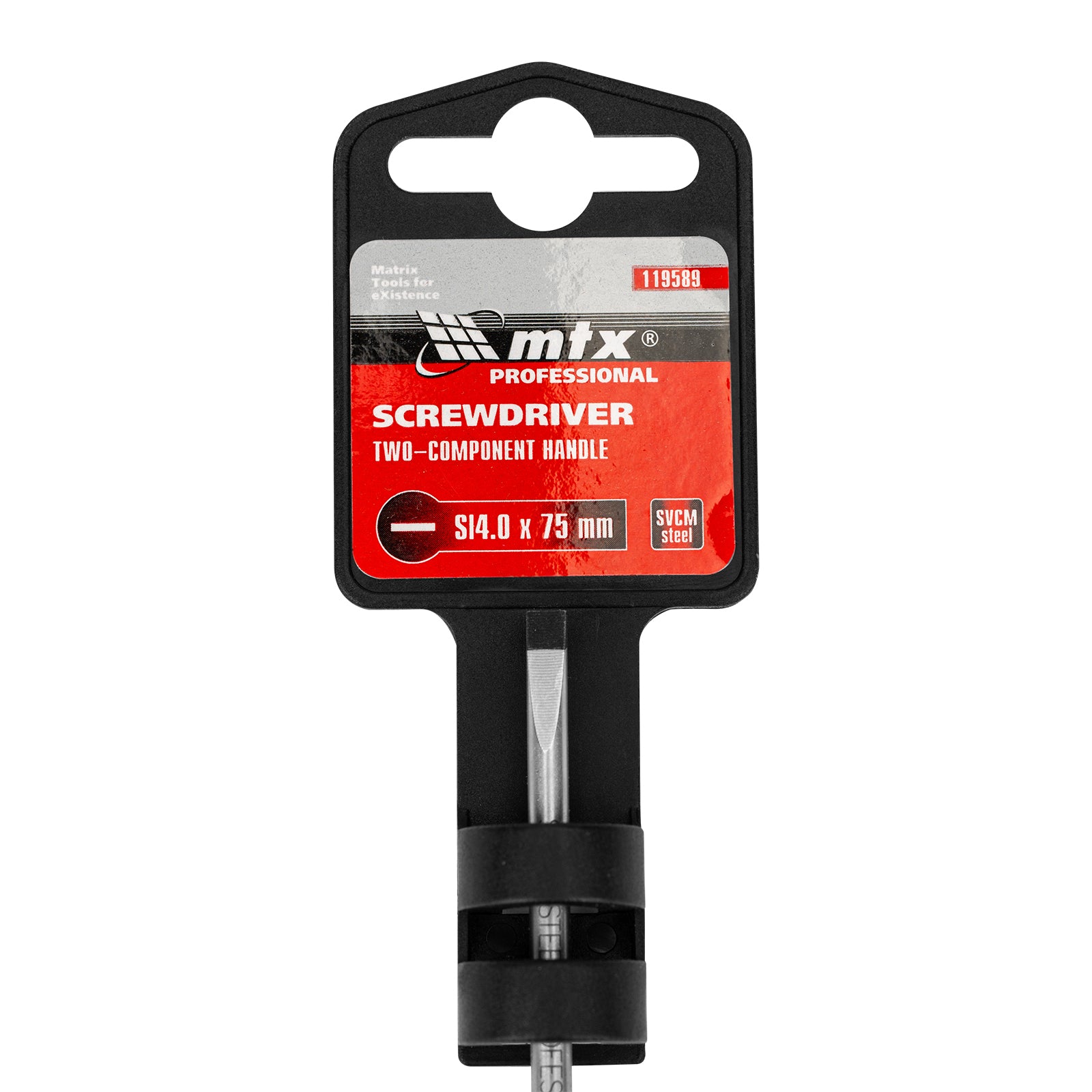 Отвертка Profi, SL4,0 х  75 mm, двукомпонентна дръжка MTX