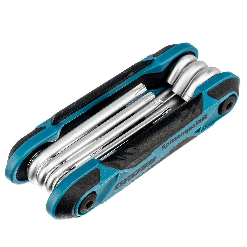 К-т ключове имбусни Tamper-Torx, TT10-TT40, CrV, сгъваеми, 7 бр.Gross