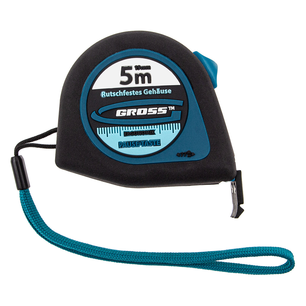 Ролетка Ergonomisch,  5 м х 19 мм, магнитен гумиран накрайник GROSS