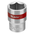 Вложка, 1/2", 20 мм, шестостенна, CrV, хромирана MTX