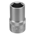 Вложка 14 мм, 6-стенна, CrV, 1/2"  STELS