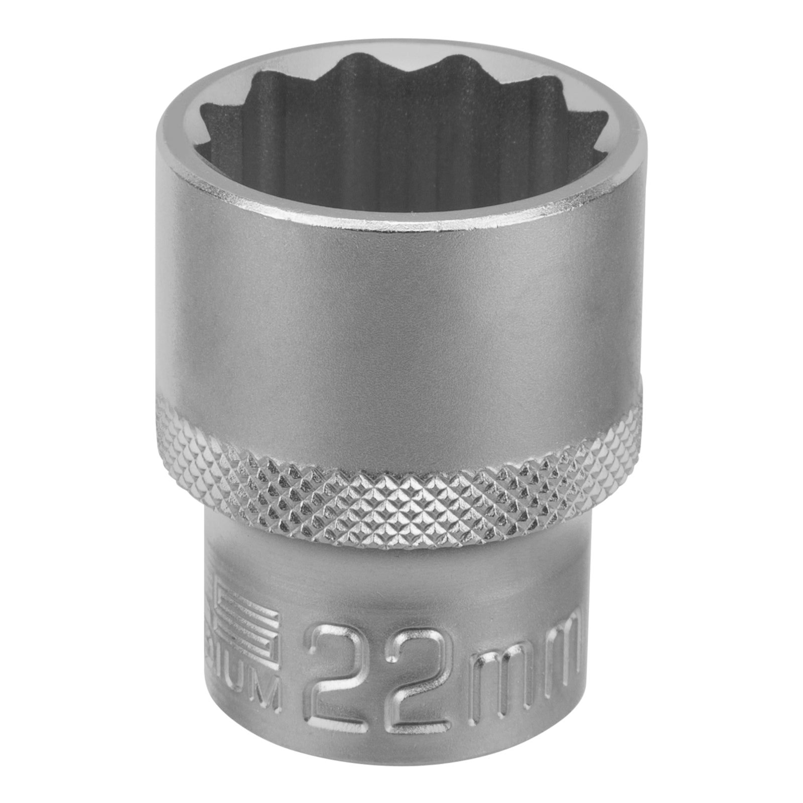 Вложка 22 мм, 12-стенна, CrV, 1/2", хромирана Stels