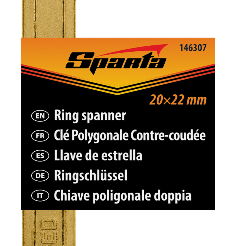 Ключ лула, 20 х 22 мм, жълт цинк Sparta