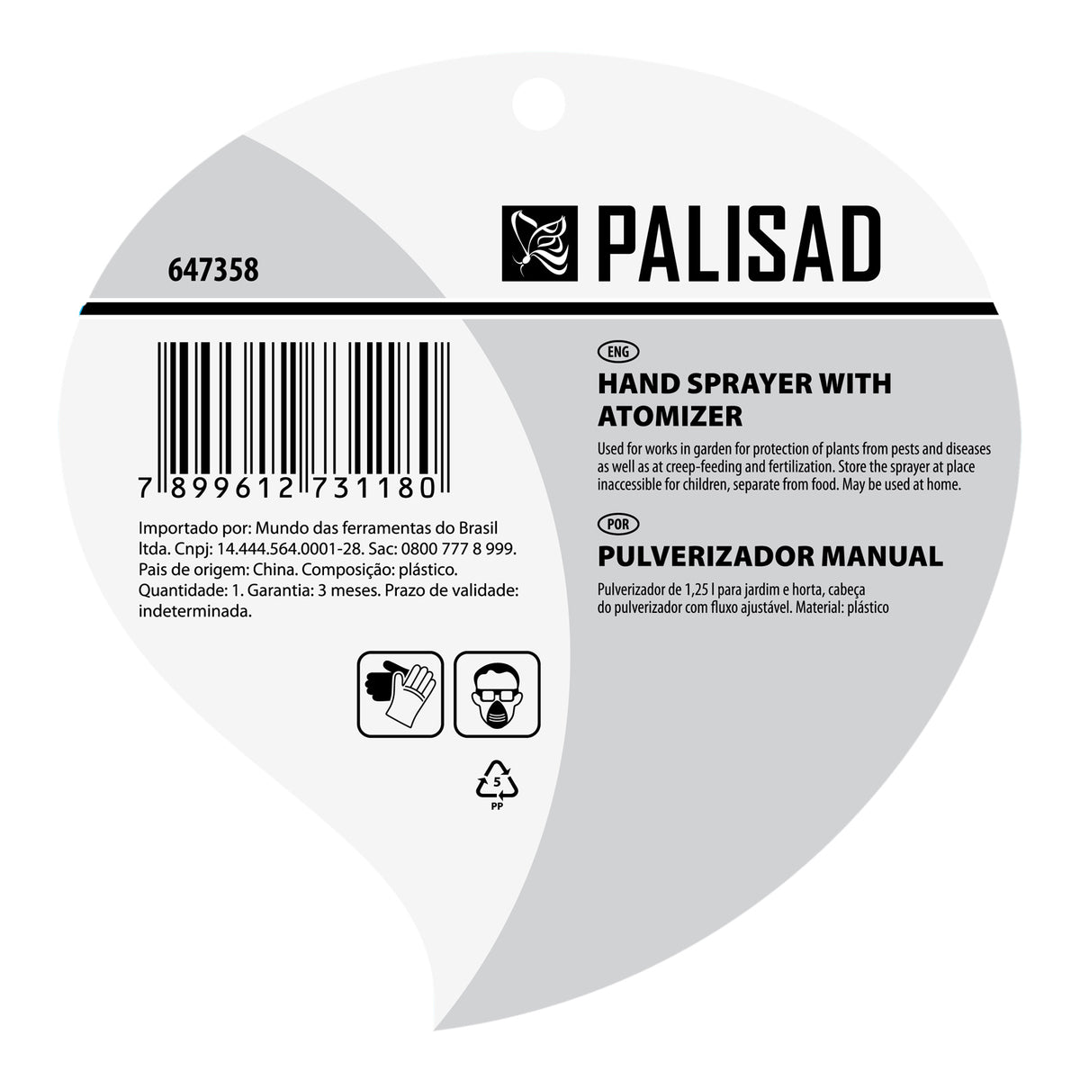 Пулверизатор, 1,25 л Palisad