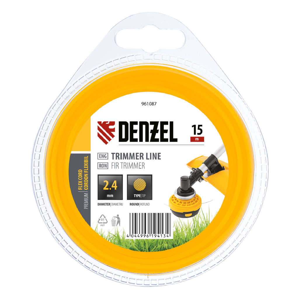 Корда за тример, кръгла, 2,4 мм х 15 м, FLEX CORD DENZEL