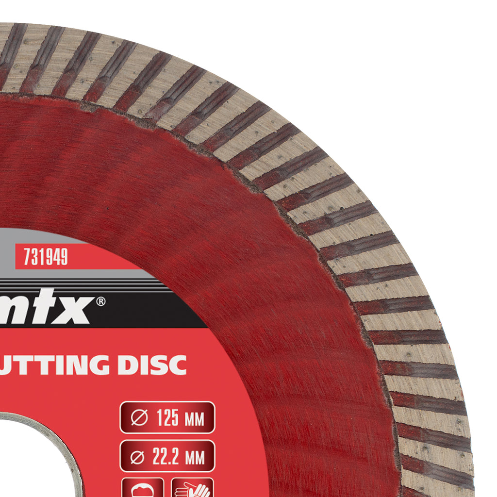 Диск диамантен за сухо рязане Turbo Extra, 125 х 22,2 мм MTX