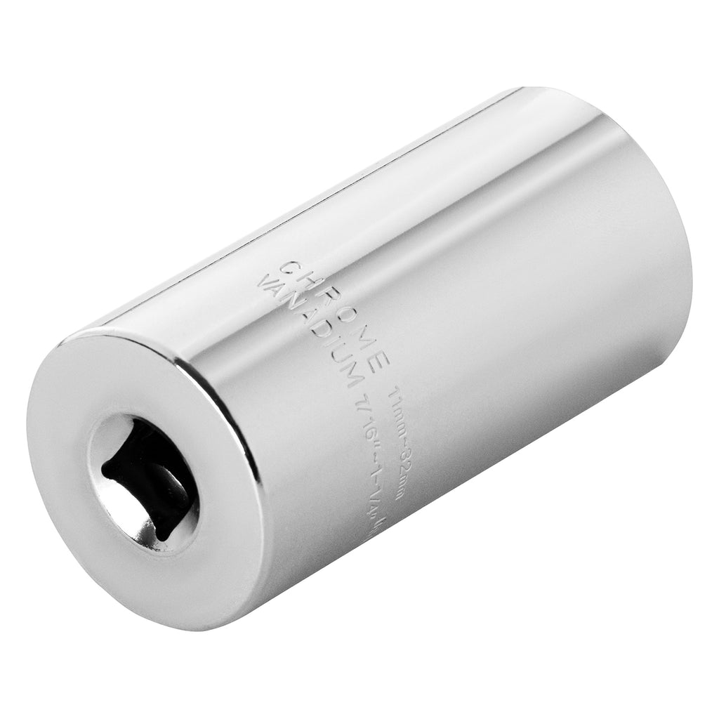 Вложка универсална, многоразмерна, 11-32 мм, 1/2", CrV, хромирана Gross