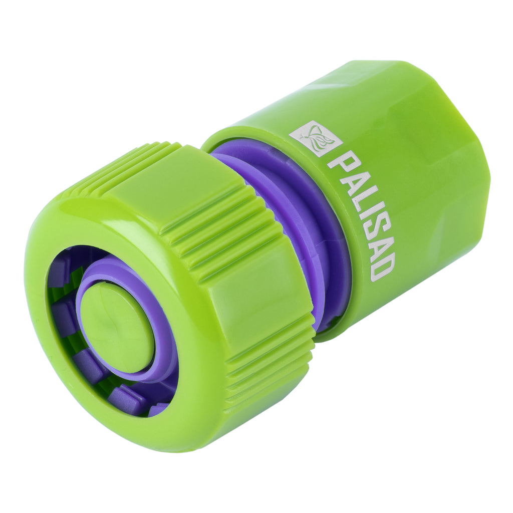 Съединител за маркуч 3/4", аквастоп и адаптер с външна резба 3/4", пластмасови Palisad