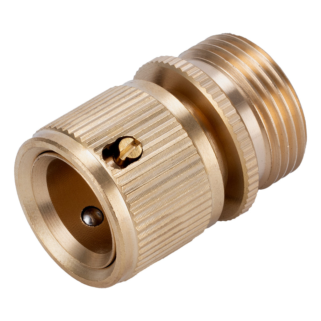Съединител, външна резба 3/4", месингов Palisad